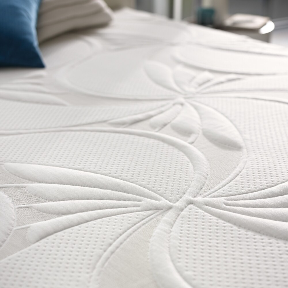 ComforPedic from Beautyrest Choose Your Comfort 10 inch Gel Memory Foam Mattress Set   White   White/Brown