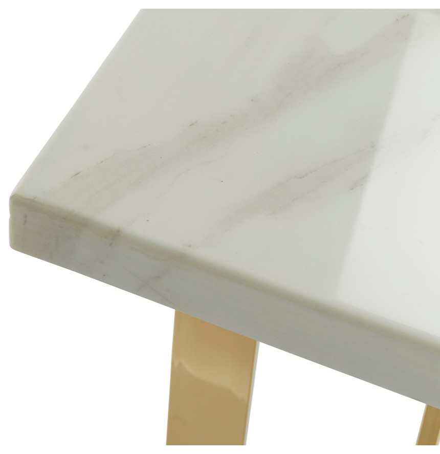 White and Gold Marble Console Table  Andrew Martin Sienna   Contemporary   Console Tables   by Oroa   Distinctive Furniture  Houzz