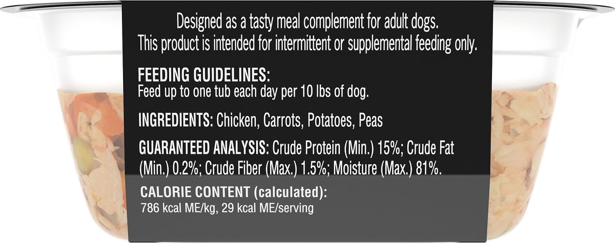 Cesar Simply Crafted Chicken， Carrots， Potatoes and Peas Limited-Ingredient Wet Dog Food Topper