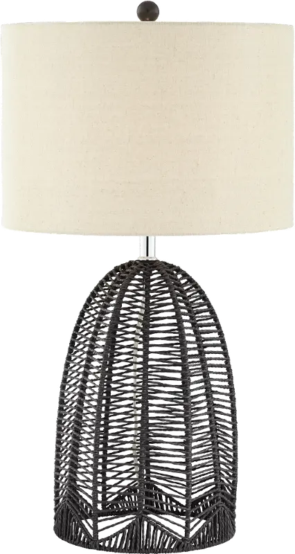 Black Rope Cage Table Lamp - Aria