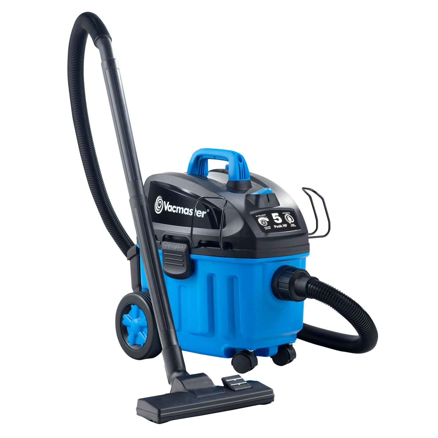 Vacmaster 4 Gallon 5 Peak HP Poly Household Wet/Dry Vacuum， VF409