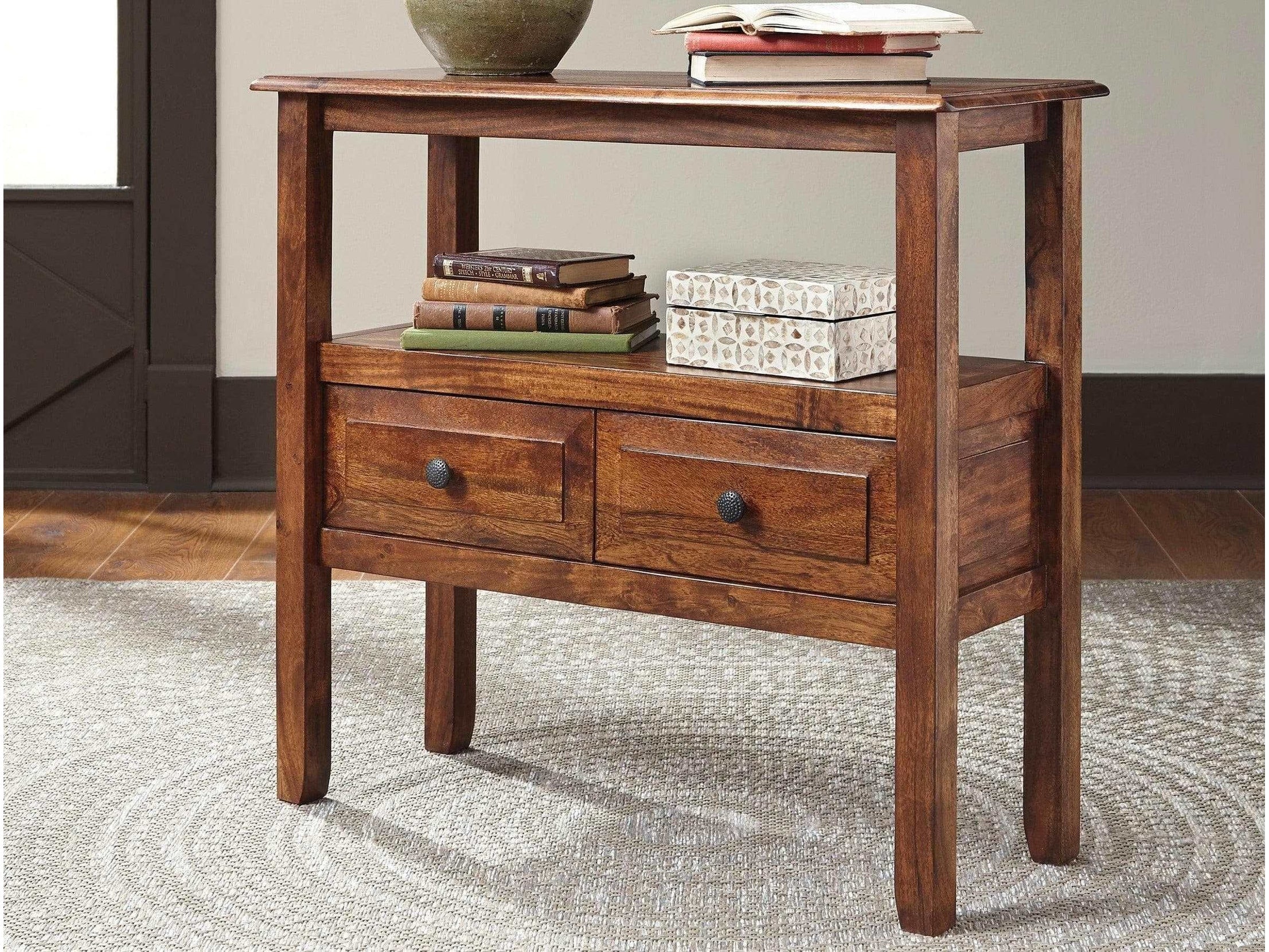 (Online Special Price) Abbonto Warm Brown Accent Table