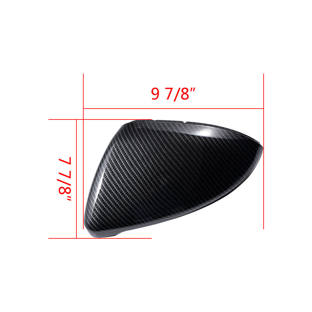 Astra Depot Carbon Fiber Side Mirror Cover Cap for VW GOLF MK7 MK7.5 R GTI Hatchback 2013-2018， 1 Pair