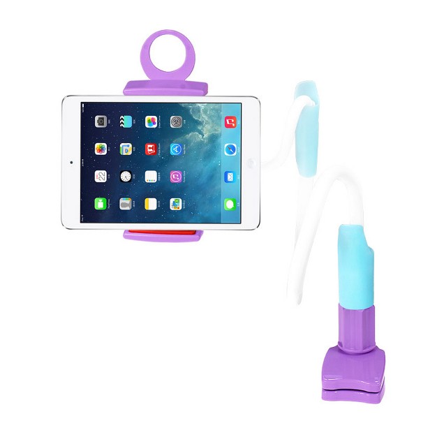 Reiko Universal Long Flexible Arms Ipad Tablet Phone Holder In Purple