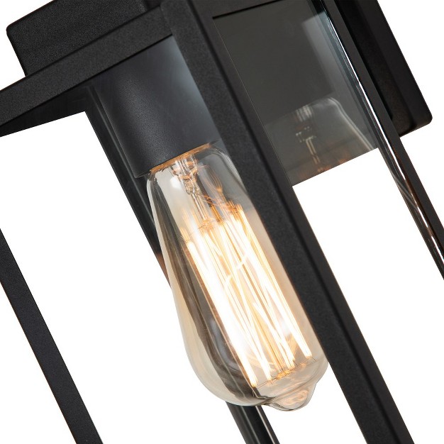 C Cattleya 1 light Matte Black Dusk To Dawn Outdoor Wall Lantern Sconce