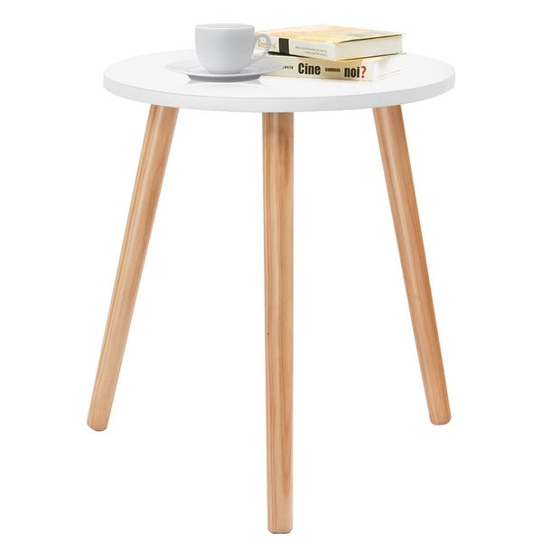 Costway Modern Round Coffee Tea Side Sofa Table Living Room Furniture