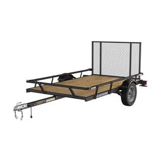 Karavan 5 ft. x 8 ft. Wood Floor Utility Trailer w Sliding Rail System KHD-2000-60-8-LU