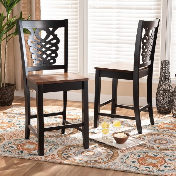 Gervais Modern and Contemporary Transitional 2-Piece Counter Stool Set