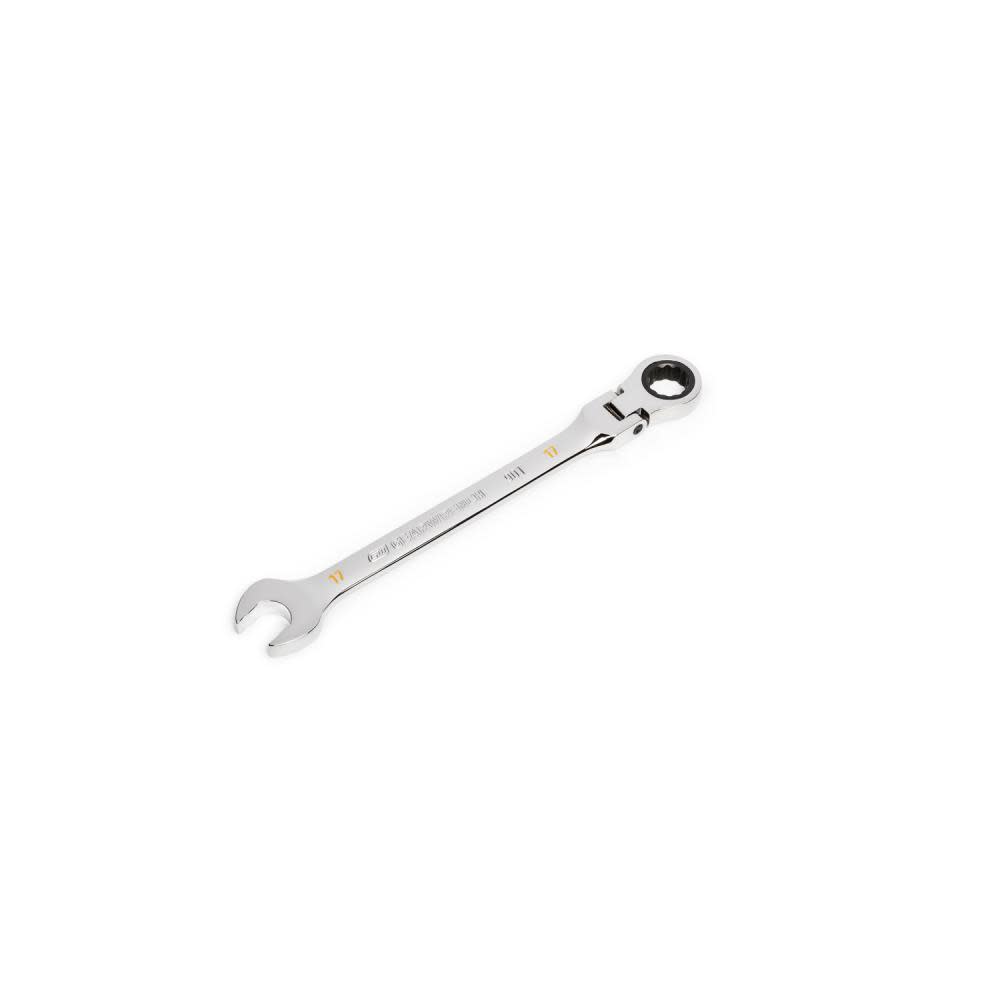 17mm 90T 12 Point Flex Head Ratcheting Combination Wrench