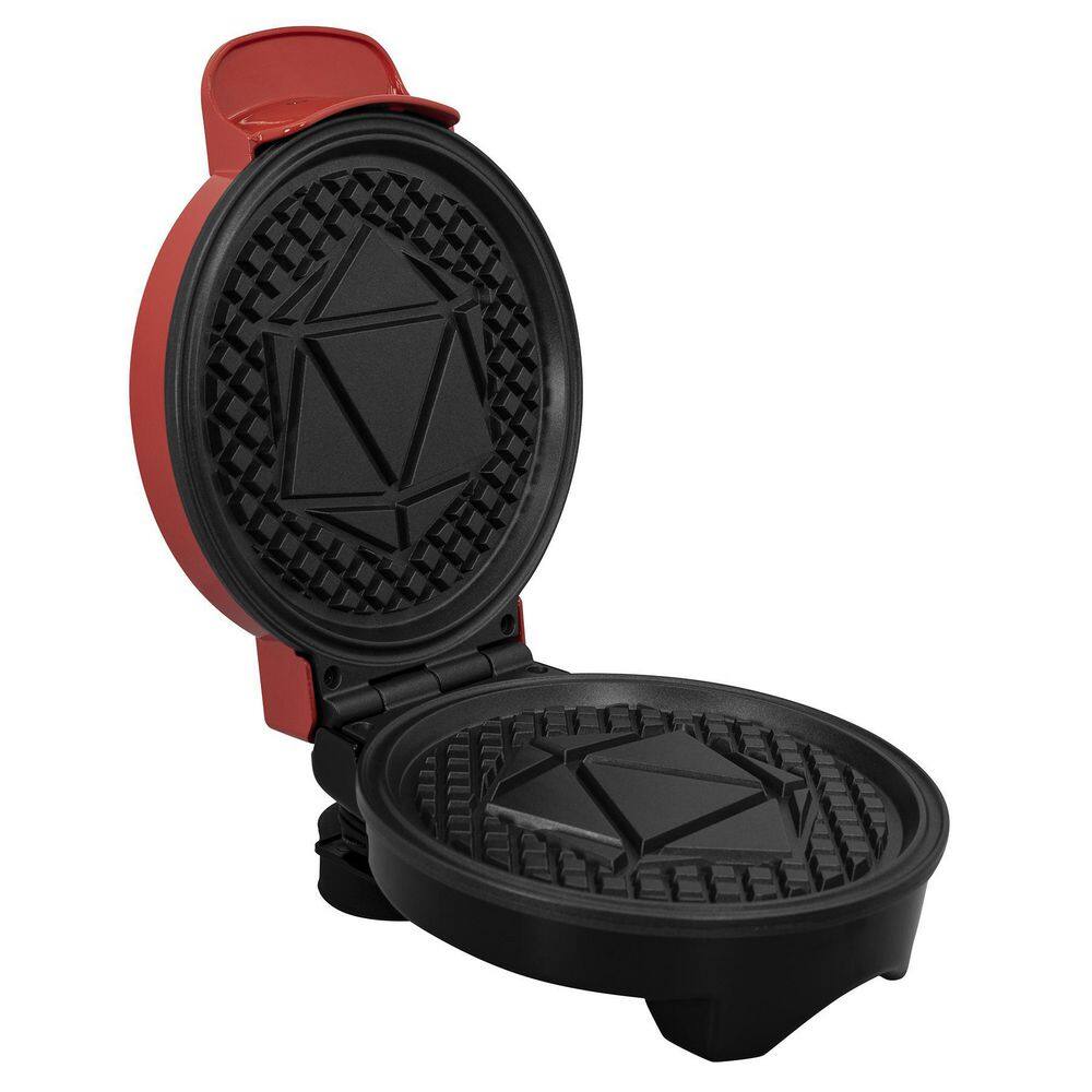 Uncanny Brands Dungeons and Dragons 20-Sided Die Red American Waffle Maker WM1-DAD-DI1