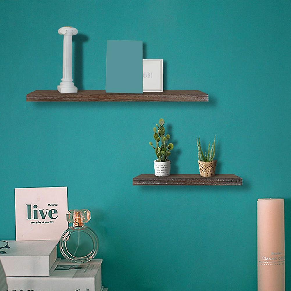 Retro Floating Wall Shelf Storage Rack Organizer Hanging Bookshelf Home Decoration (40x14x2cm)