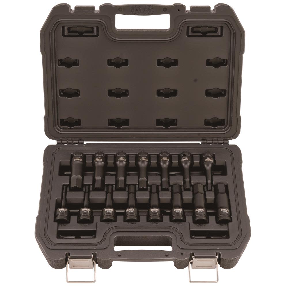 15 Piece 1/2 in Drive Combination Impact Hex Bit Socket Set ;