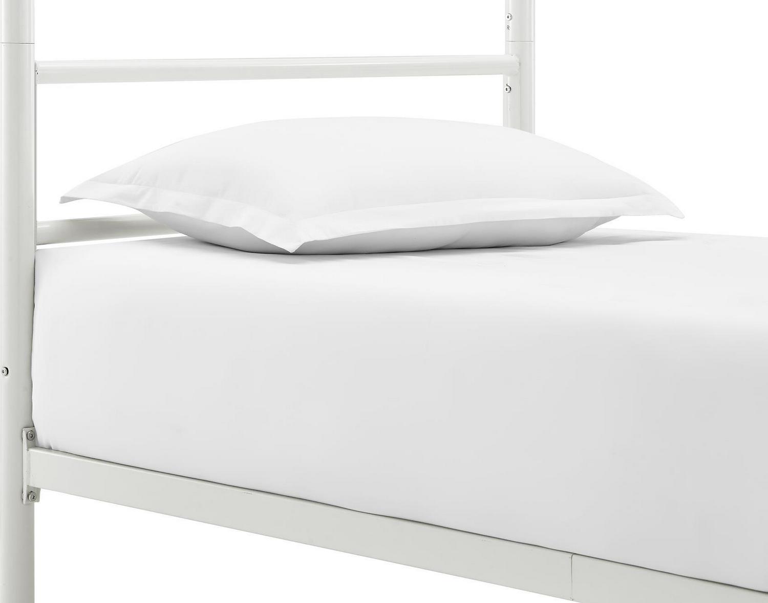 Mainstays Metal Canopy Bed， Off White