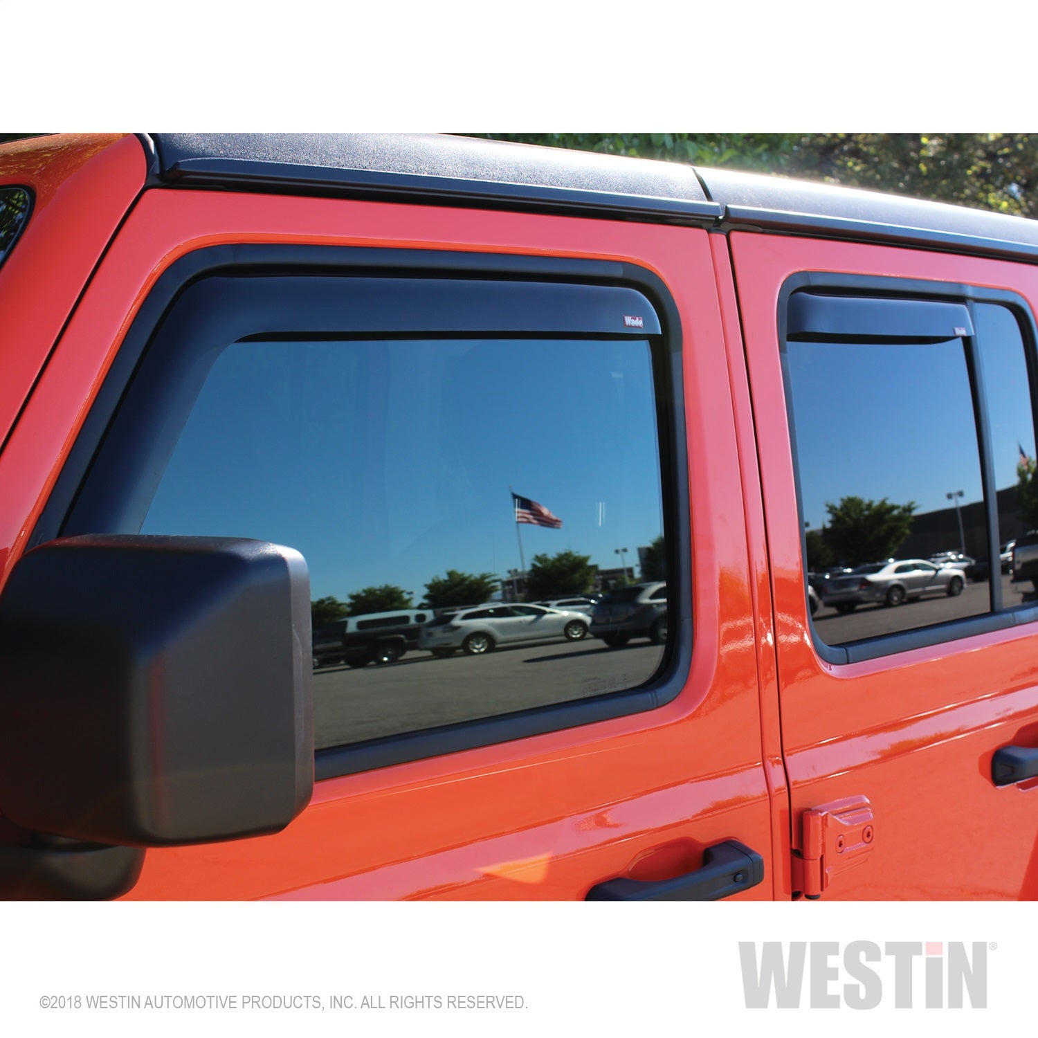 Westin 72-51499 In-Channel Wind Deflector Fits 18-22 Wrangler (JL)