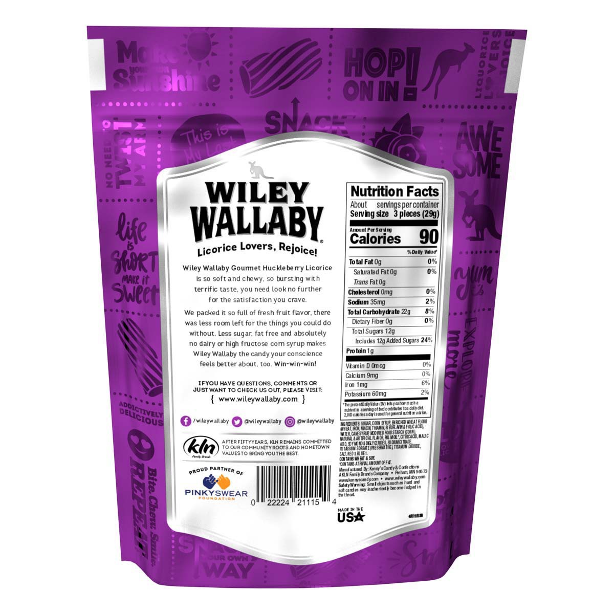 Wiley Wallaby Huckleberry Licorice 7.05oz