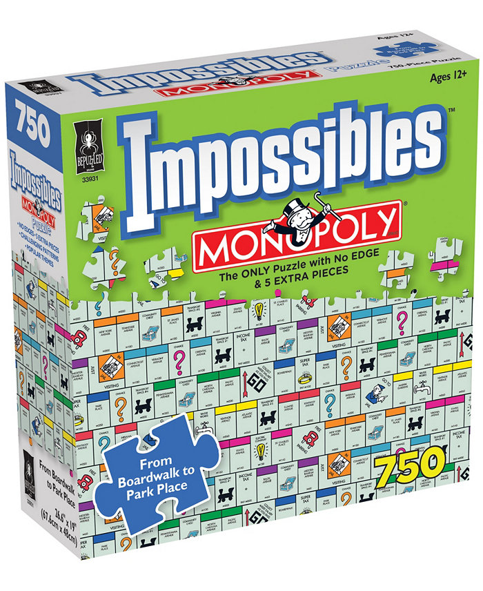 BePuzzled Hasbro Monopoly Impossible Puzzle Set  750 Pieces