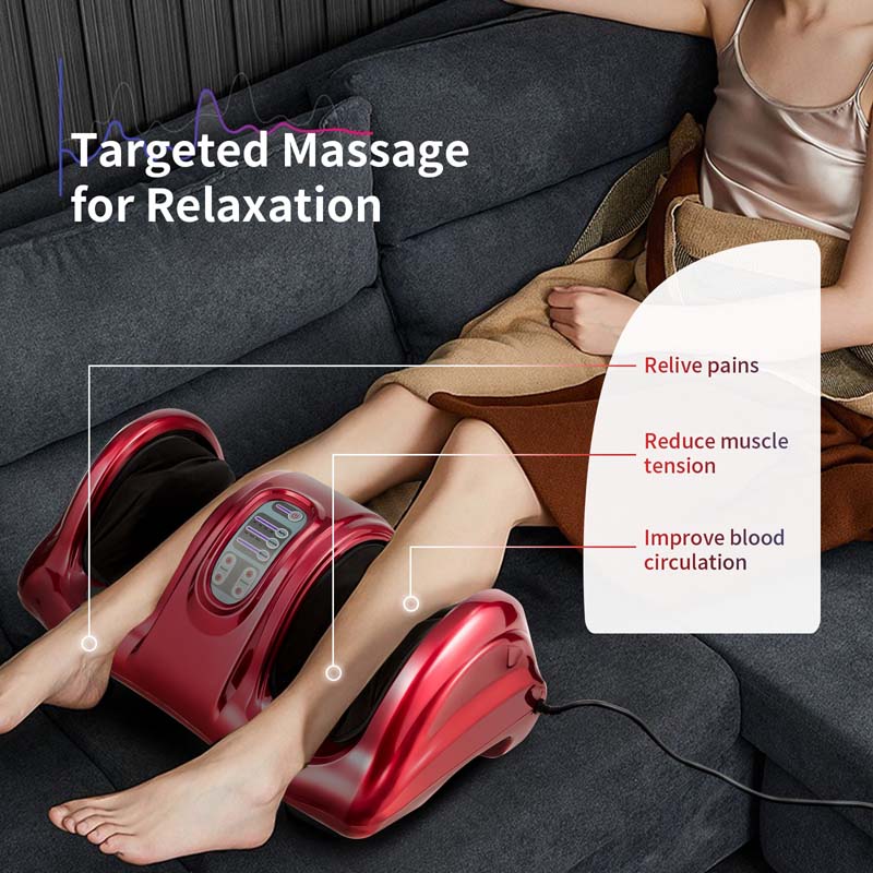 Electric Shiatsu Foot Massager with High-Intensity Rollers, Machine Massage for Feet Leg Calf Ankle, Nerve Pain Therapy