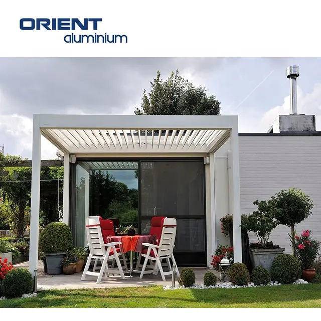 Hot Selling Louvered Roof Pergola Aluminum High Quality Bioclimatique Aluminium Pergola Outdoor