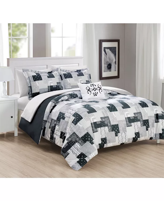 Chic Home Utopia 8 Piece Queen Bed In a Bag Duvet Set