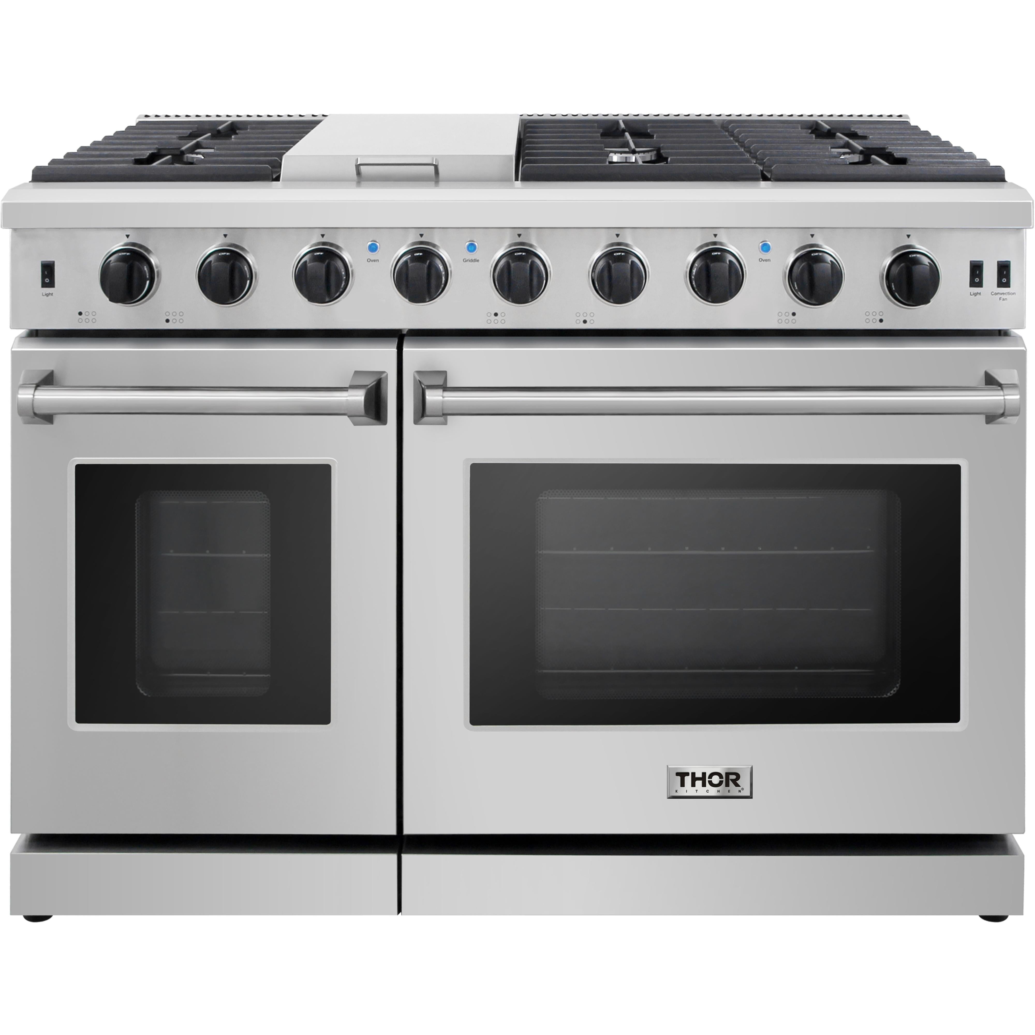 Thor Kitchen 48-inch Freestanding Gas Range with Griddle LRG4807U