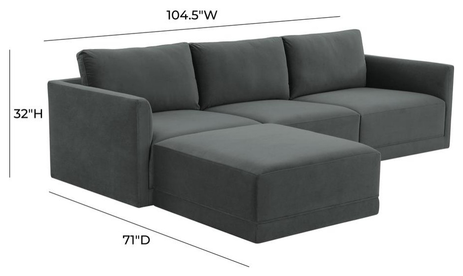 Willow Charcoal Modular Sectional   Contemporary   Sofas   by BisonOffice  Houzz