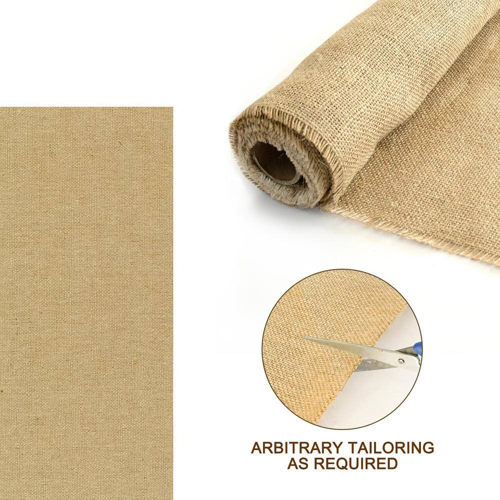 Agfabric 60 in. x 210 ft. Gardening Burlap Roll - Natural Burlap Fabric for Weed Barrier Tree Wrap Burlap Rustic Party Decor NJTR6070N1R