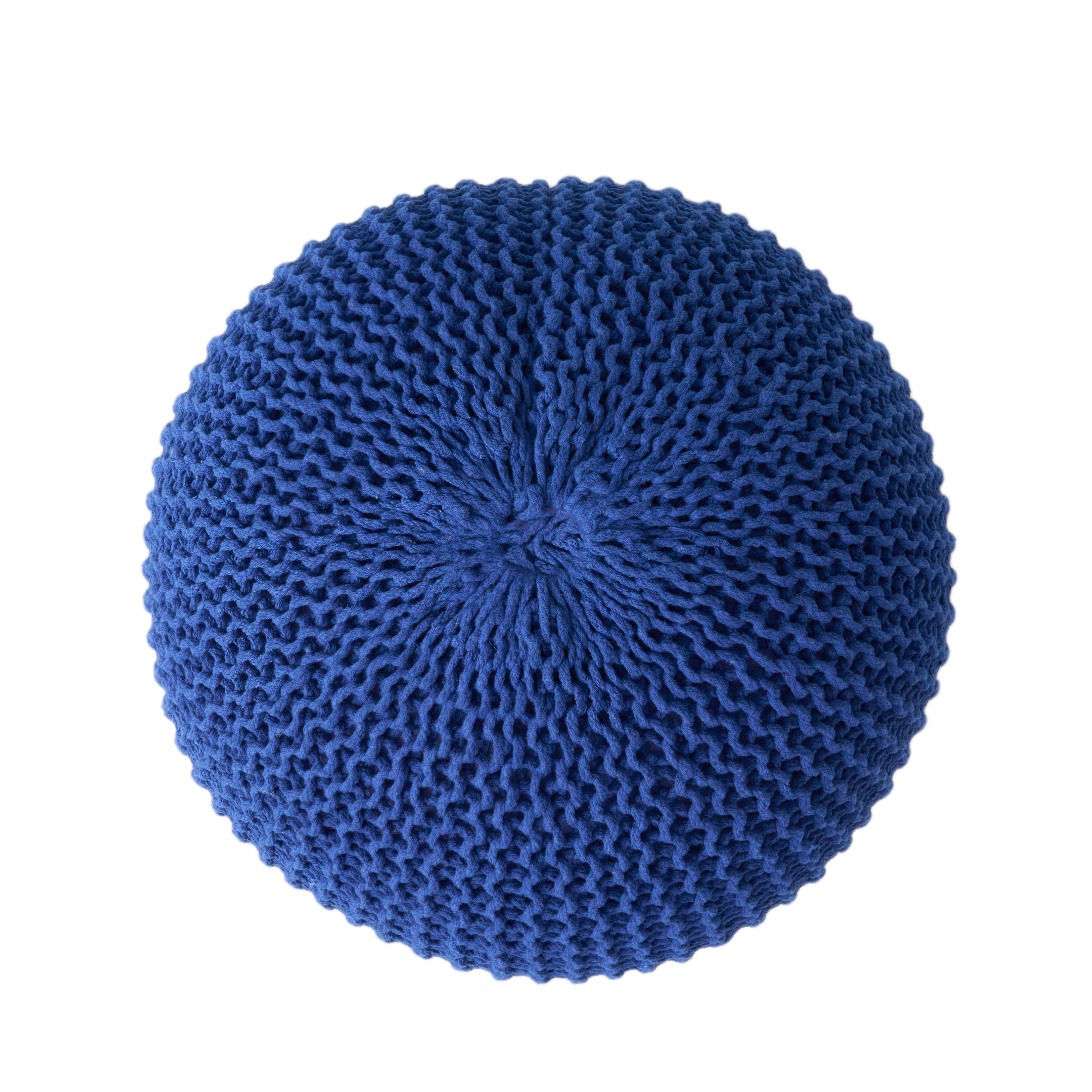 Patty Traditional Knitted Cotton Pouf