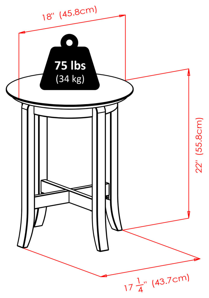 Toby Round Accent End Table  Espresso   Transitional   Side Tables And End Tables   by Morning Design Group  Inc  Houzz