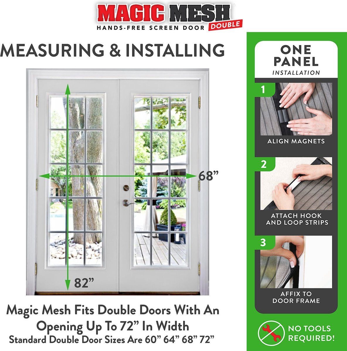 Magic Mesh Hands-Free Screen Double Dog and Cat Door