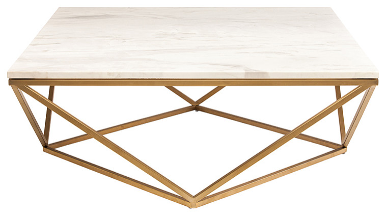 White Gold Jasmine Coffee Table   Contemporary   Coffee Tables   by HedgeApple  Houzz