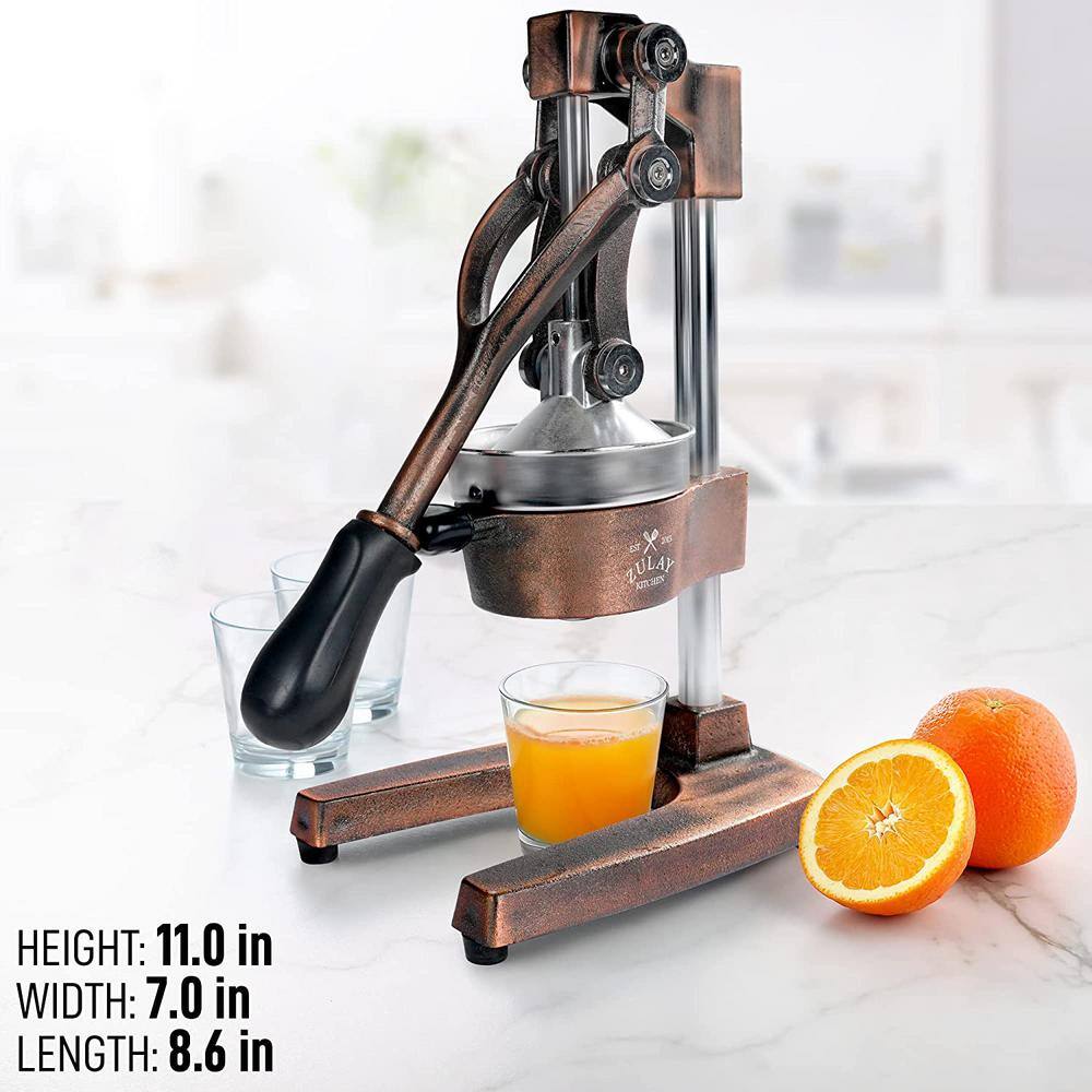 Zulay Kitchen Cast-Iron and Stainless Steel Copper Manual Citrus Juicer Z-CTRS-PRSS-CPPR