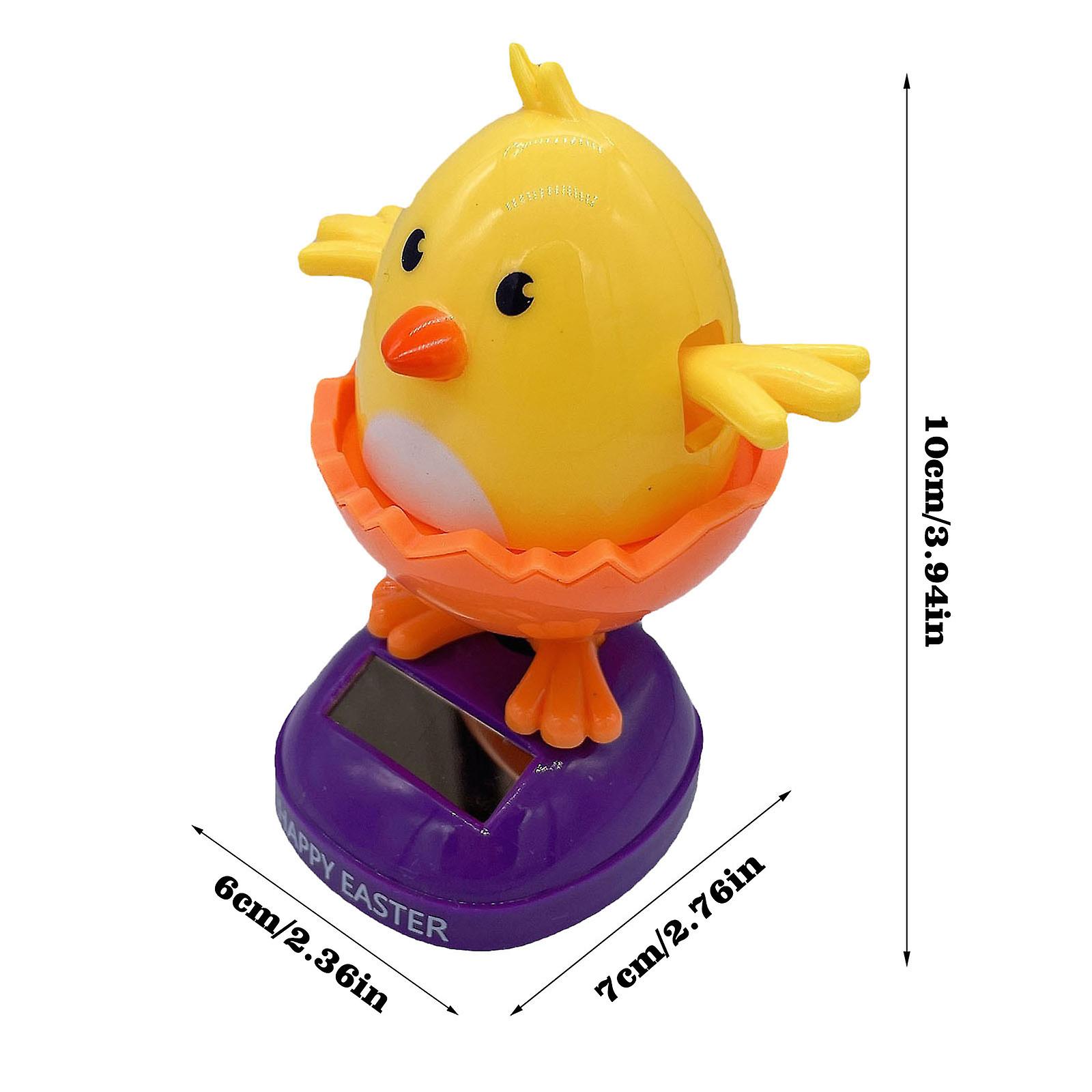 Car Decorations Eggshell Chicken Doll Ornaments Solar Powered Creative Cartoon Children Toys