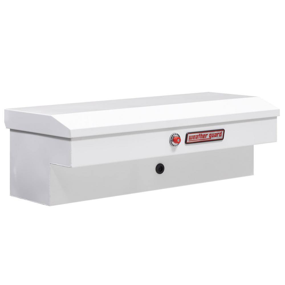 Weather Guard 41 in. White Steel Short Lo- Side Truck Tool Box 185-3-03