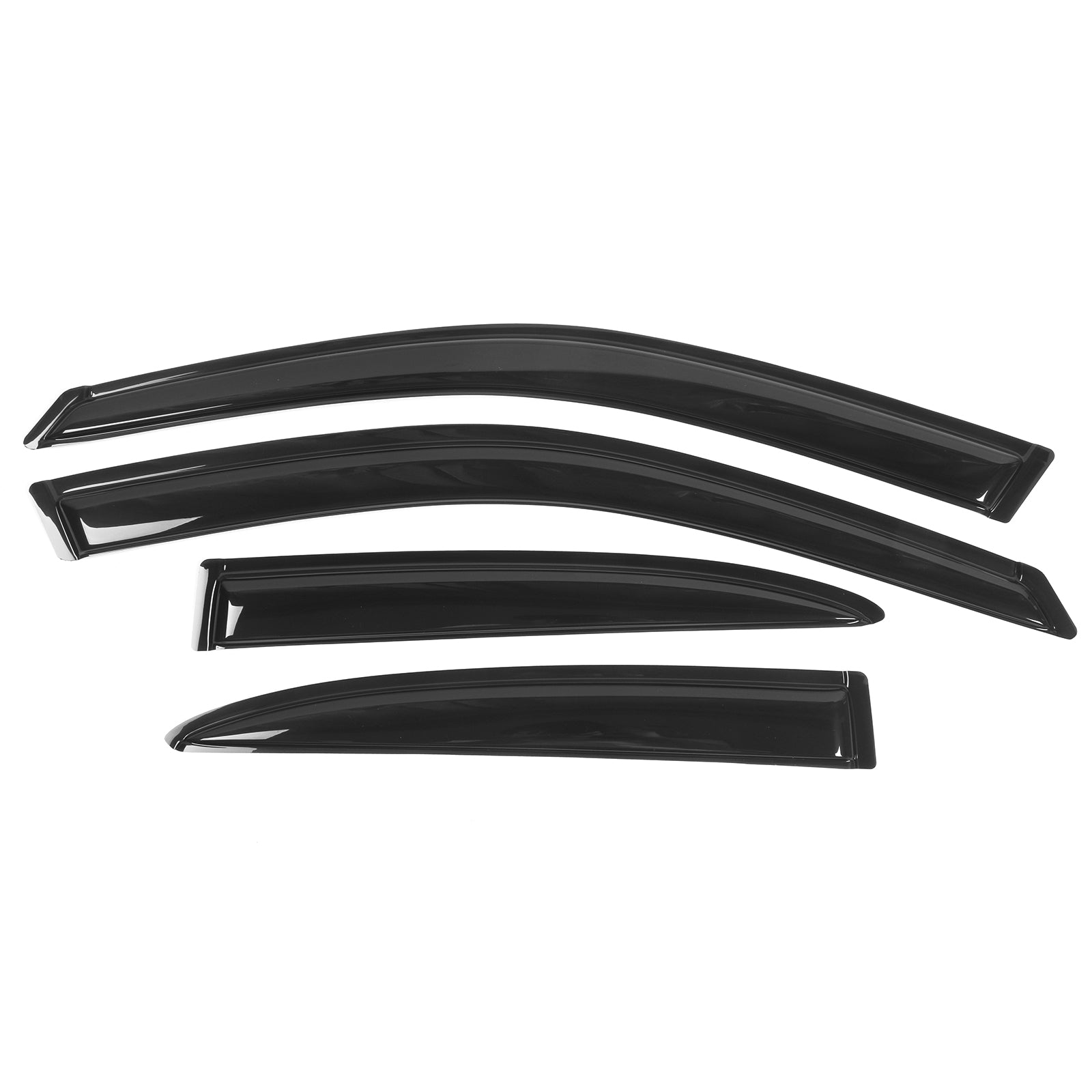 Ikon Motorsports Compatible with 01-05 Honda Civic Sedan Acrylic Window Visors Vent Windshield Deflector Rain Guard 4Pc Set Outside Mount 2001 2002 2003 2004 2005