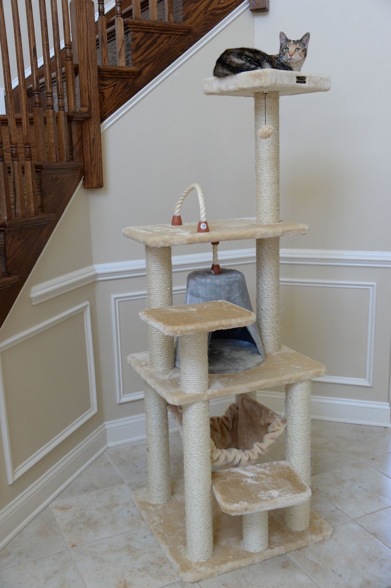 Armarkat 65-in Faux Fur Cat Tree and Condo