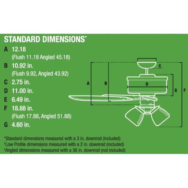 Hunter Bridgeport 52 in IndoorOutdoor White Ceiling Fan with Remote