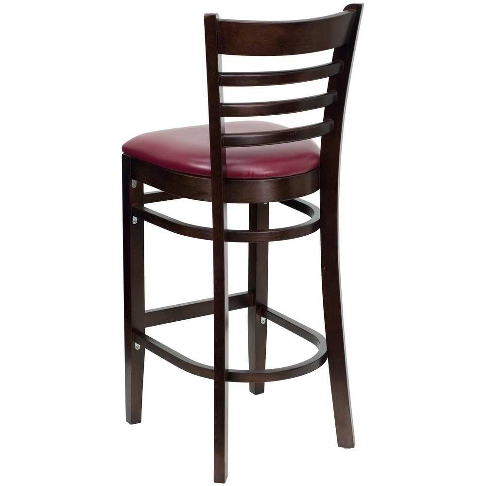 Ladder Back Wooden Restaurant Barstool   16.75\