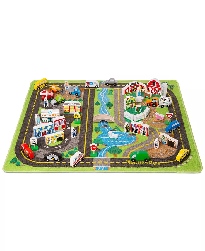 Melissa and Doug Melissa and Doug Deluxe Road Rug Play Set Playmat