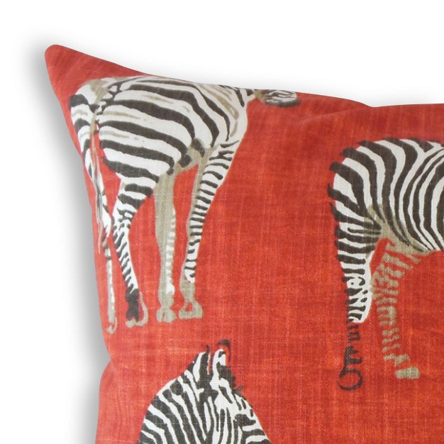 Africana Flame Square Throw Pillow Red The Pillow Collection