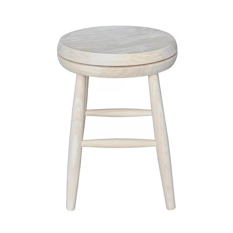 International Concepts 18-in. White Swivel Counter Stool