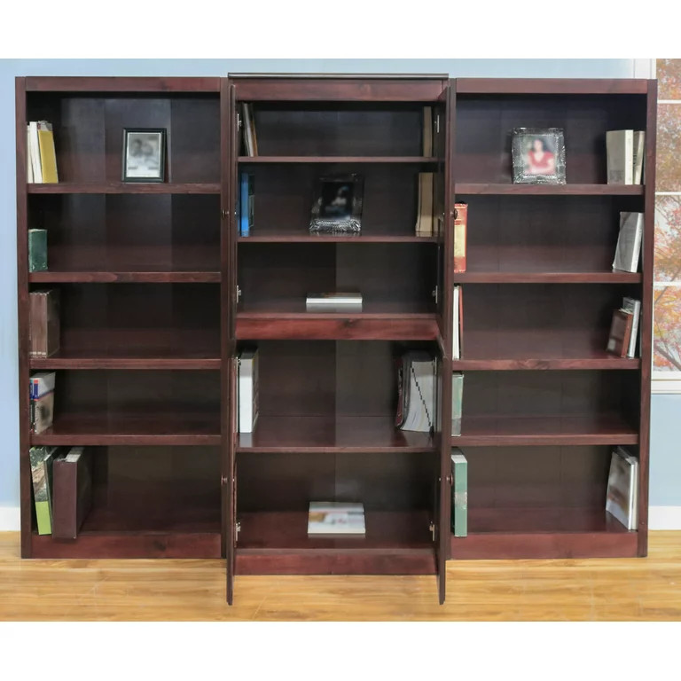 Classic Bookcase  Wide Design With Center Cabinets  ampMultiple Shelves   Transitional   Bookcases   by Decorn  Houzz