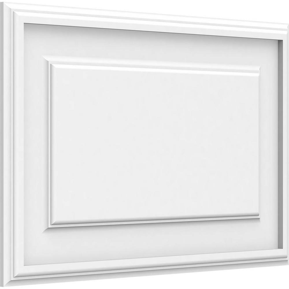 Ekena Millwork 58 in. x 22 in. x 14 in. Legacy Raised Panel White PVC Decorative Wall Panel WALP22X14X062LEG