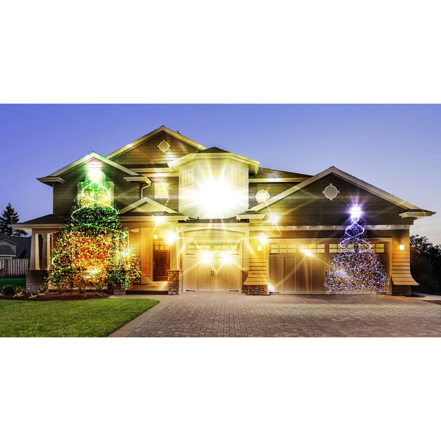 Night Stars LED White 1 ct Christmas Light Projector