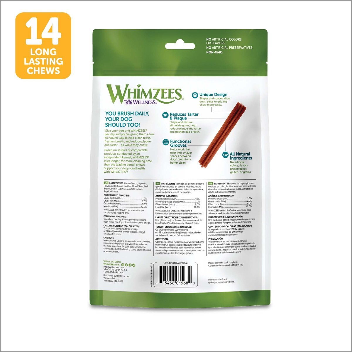 WHIMZEES Stix Grain-Free Dental Dog Treats