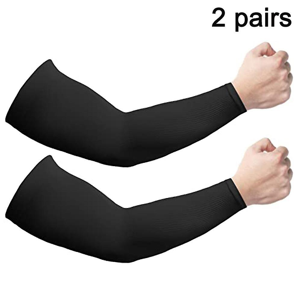 2 Pairs Cooling Arm Sleeves For Men Women， Uv Protective Upf 50， Tattoo Cover Up