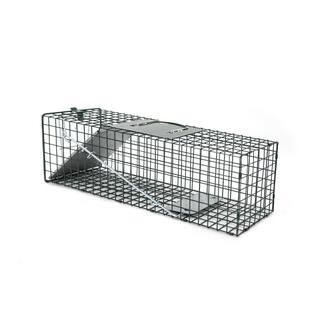 HOMESTEAD Small 1-Door Professional Humane Steel Live Animal Cage Trap for Squirrels Rabbits Chipmunks Skunks Rats and Weasels 410-344-0111