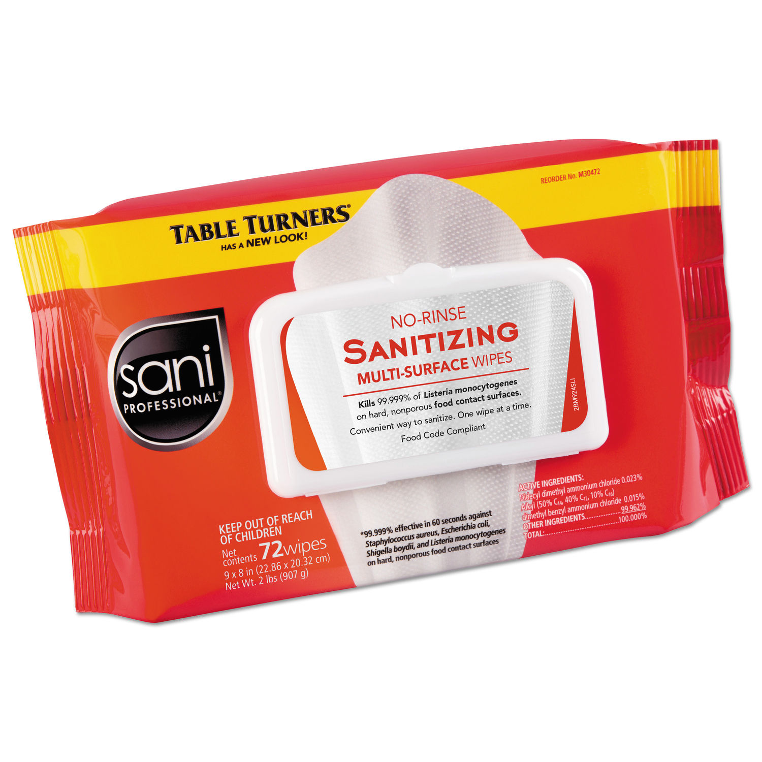 No-Rinse Sanitizing  Multi-Surface Wipes by Sani Professionalandreg; NICM30472