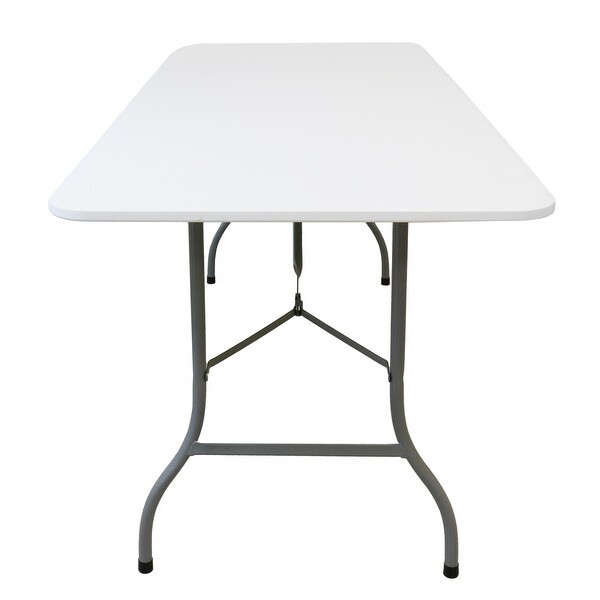 8 Foot Plastic Folding Table in White