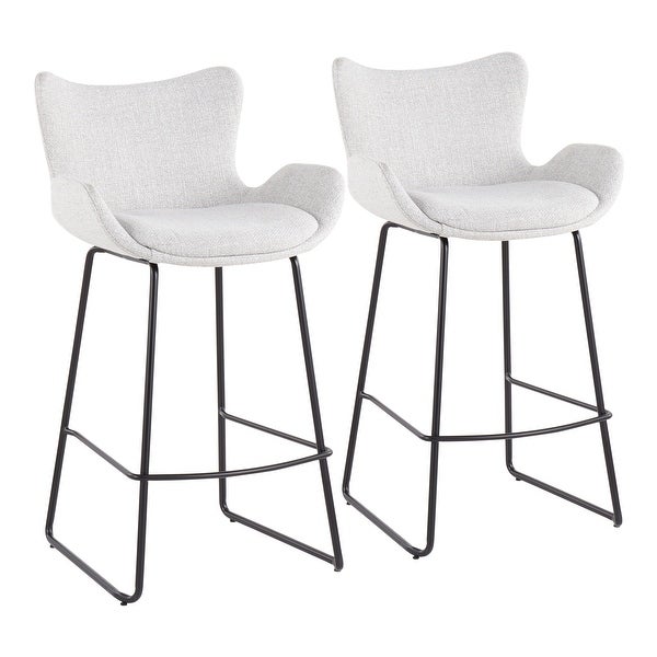 Porch and Den Kamil Upholstered Counter Stool - Set of 2