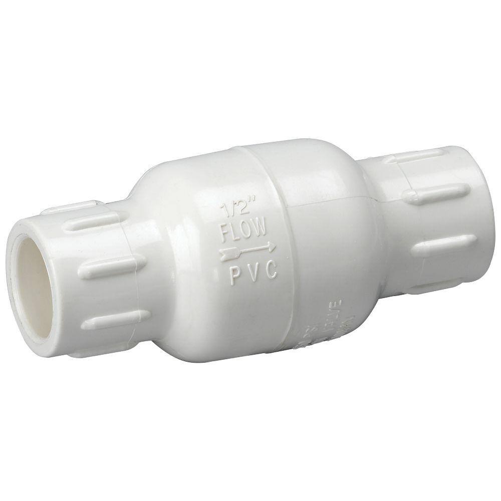 HOMEWERKS 1-12 in. Solvent x 1-12 in. Solvent Schedule 40 PVC Spring Check Valve VCKP40E7B